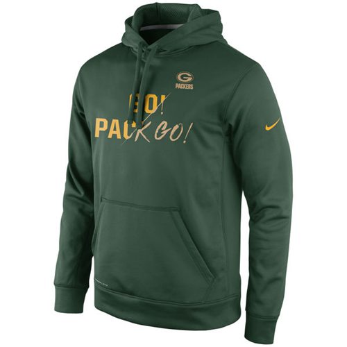 Green Bay Packers Nike Gold Collection KO Pullover Performance Hoodie Green